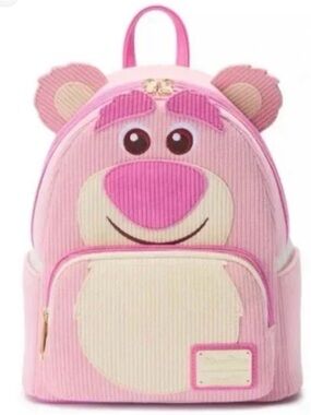 New: Loungefly Disney Parks Pastel Lotso Mini Backpack, strawberry scented